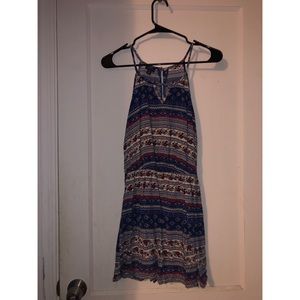 red white and blue multiprint dress